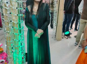 Green Color Frock Suit