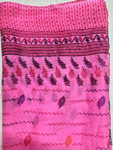 Pink Printed Saree
