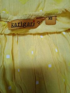 Yellow Embroidered Mini Dress