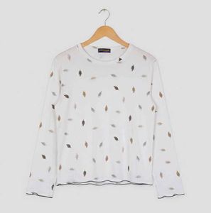 Autumn Leaf Print Long Sleeve Top