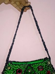 Fancy Pouch with Mirror &amp; Thread Work ✨
