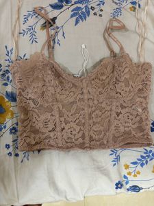 Zara Corsetry Inspired Lace Top