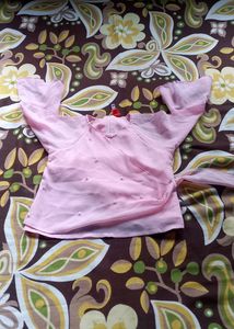 Kids Pink Colour And Grey Middie