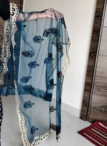 Blue Stitched Lehanga