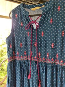 Sleeveless Blue Summer Dress