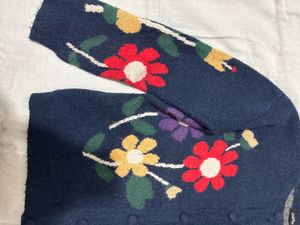 korean Floral chunky  Cardigan -
