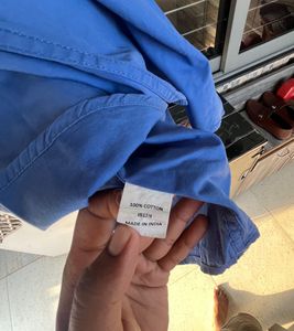 Mens Blue Shirt(100%cotton)