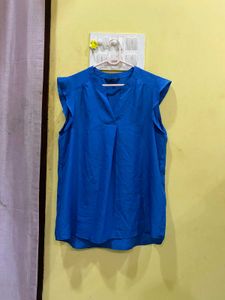 Blue Sleeveless Top Bust Till 38