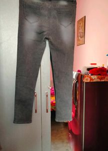 Grey Jeans Length -35 Inch