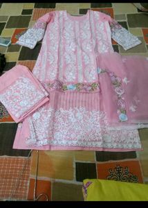 Pink Embroidered Pakistani Suit