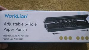 WorkLion Adjustable 6-Hole Paper Punch