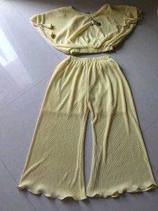 Vintage Yellow Plisse Set