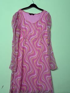 Pink Patterned Dress