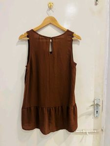 Brown High Low Beautiful Top