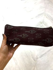 Ikkat Pouch Or Pencil Box