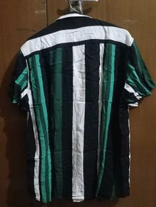 Green and Black Stripped Shirt