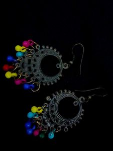 Colorful Beaded Dangle Earrings