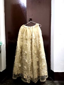 Elegant Floral Embroidered Skirt