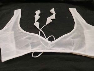 georgette sheer blouse backless