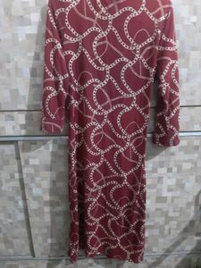 Red Print Mini Dress