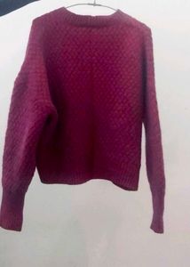 Maroon Knit Pullover
