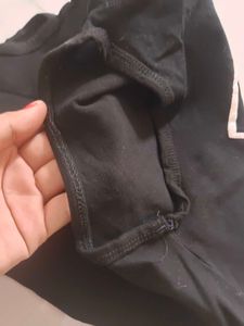 Black Crop Top Stretchable