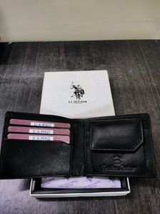 US POLO ASSN LEATHER WALLET (BLACK)