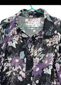 floral mesh shirt