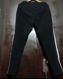 Black ⚫ Trouser Pant Both Side White Line 30 Waist