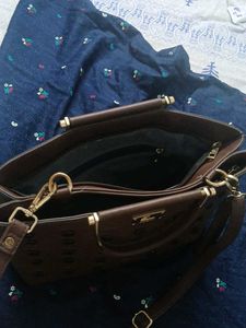 Stylish Brown Handbag- Brand  is Shree Leathers