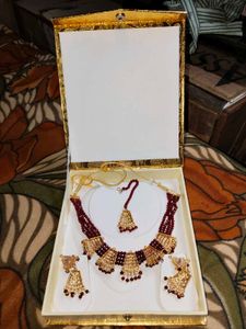 Gram Red Golden Necklace