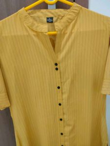 Mustard Yellow Button-Down Tunic