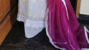 Oversized Pakistani Suit With Organza Dupatta