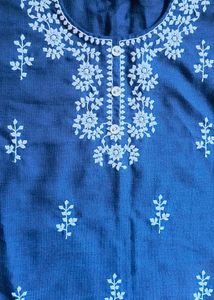 Elegant Blue Embroidered Kurta