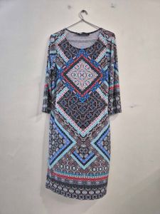 Patterned Midi Dress