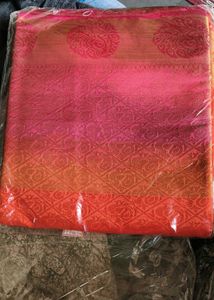 woven banarasi silk blend saree