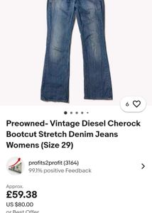 Diesel Cherock Bootcut Size 28