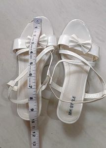 Cute White Bow Sandals