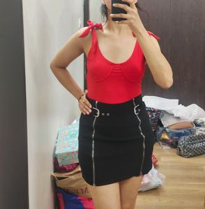 New Red Beautiful Sleeveless Top