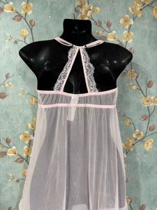 Pink Lace Babydoll Lingerie