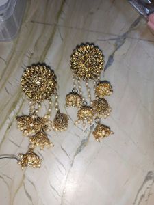 Golden Jhumka Earrings