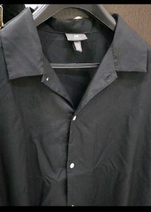 H&amp;M cuban Collar Oversize Shirt