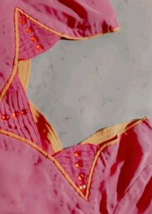 Rose Colour Silk Shalwar Kmeez Duptta