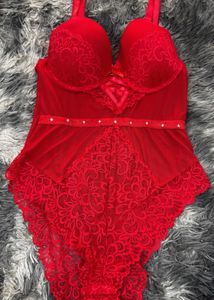 Red Lace Bodysuit