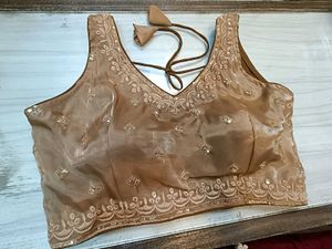 Brown Organza Blouse