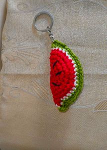 CROCHET WATERMELON KEY CHAIN