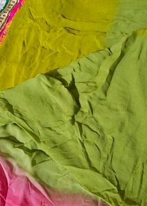Multicolour Saree With Blouse