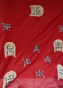 Red Printed Dupatta