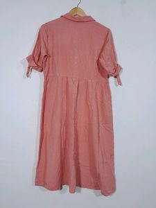 Peach Cotton Casual Kurta(women&#39;s)