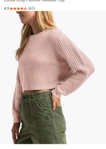 Cute Cropped Knit Sweater